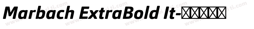 Marbach ExtraBold It字体转换